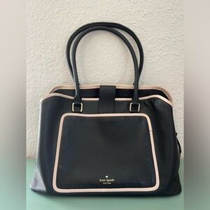 Leather Kate Spade laptop shoulder bag